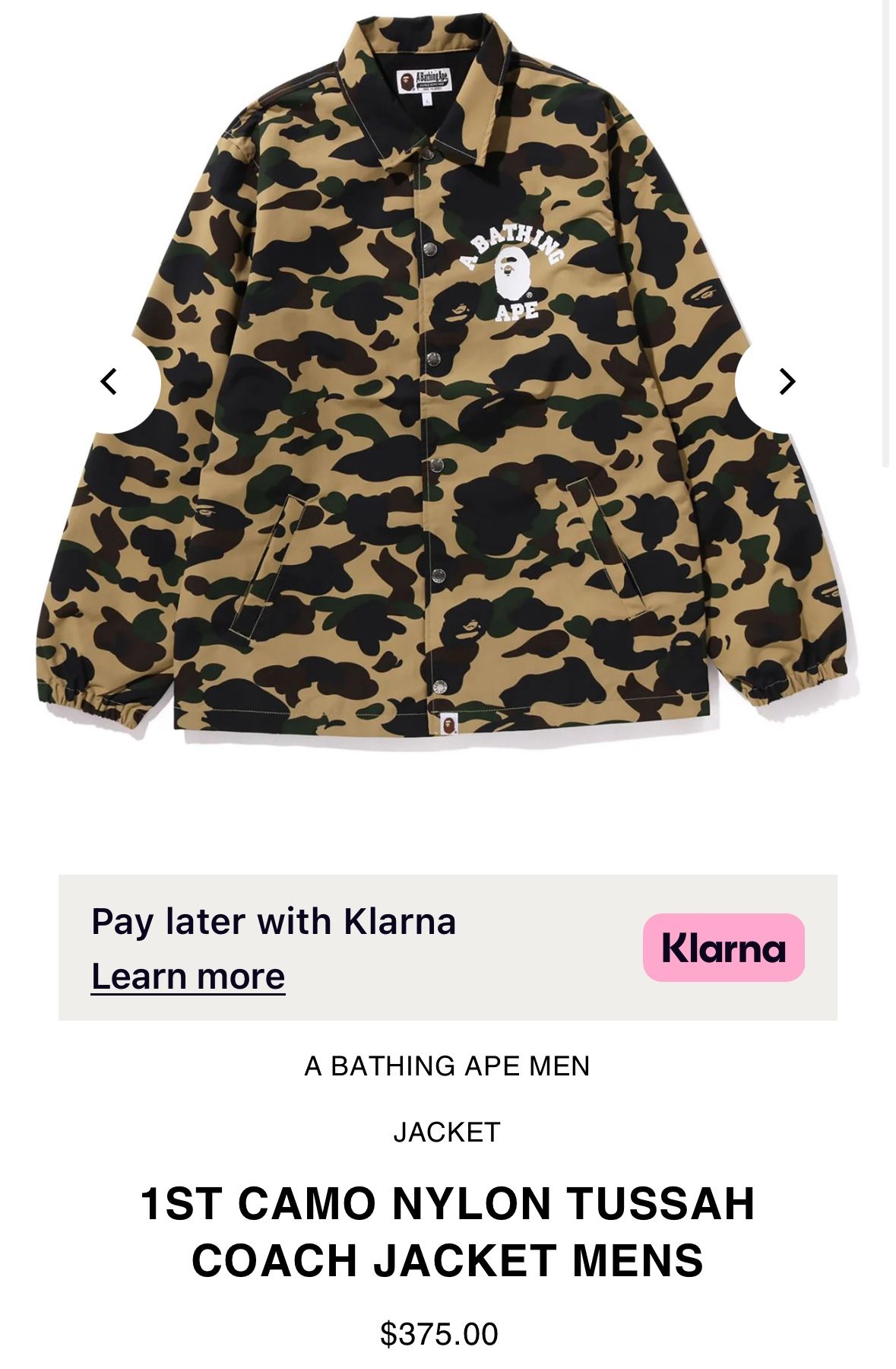 A Bathing Ape Camouflage Windbreaker jacket