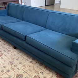 Vintage ‘60’s Rebuilt Reupholstered 100” Sofa couch