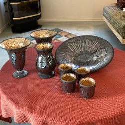 Decorative Vases, Bowl, And Votive Candle Holders