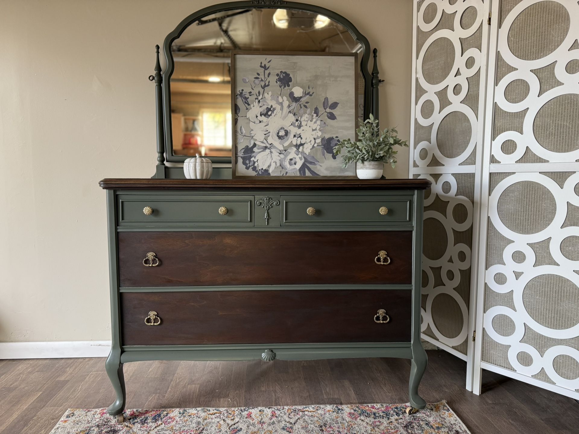 Antique Dresser With Mirror