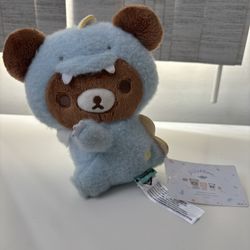NEW 6” in Round 1 exclusive San-x blue Dino Plush Toy Rilakkuma chairoikoguma  