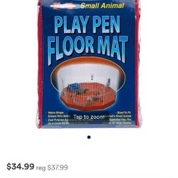 Small Animal Play Pen Floor Mat, Ferret, Rabbit, Guinea Pigs, 