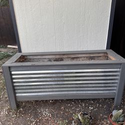 Large Planter Box Cedar And Tin 7ft x 4ft Tall x 3 Ft Wide