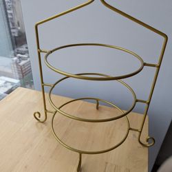Luxury Three Tier Cake Tray Display Stand Iron Art Holder for Fruit Rack Decorations