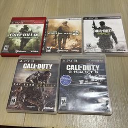 Call Of Duty Lot Of 6 PS3 Games