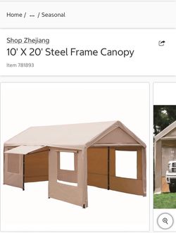 10' X 20' Steel Frame Canopy