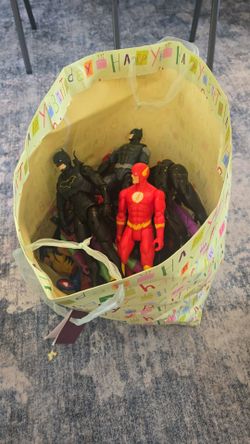 Big Bag of Action Figures. Spiderman, Batman, Marvel & DC