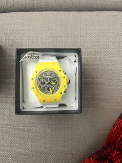 Invicta Chronograph Watch Yellow Bezel