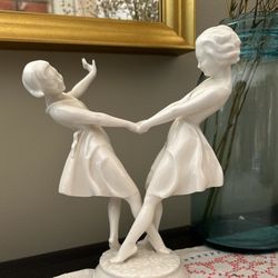 Vintage Hutschenreuther Dancing Sisters Figurine Art Deco Style