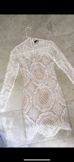 High Neck Lace Cocktail Dress.