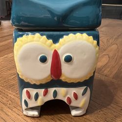 Vintage Ceramic Owl Tea Bag Holder and Dispenser
