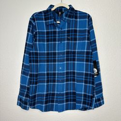 NWT Volcom Plaid Flannel Long Sleeves Button Down Shirt