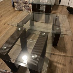 Glass Coffee Table Set 
