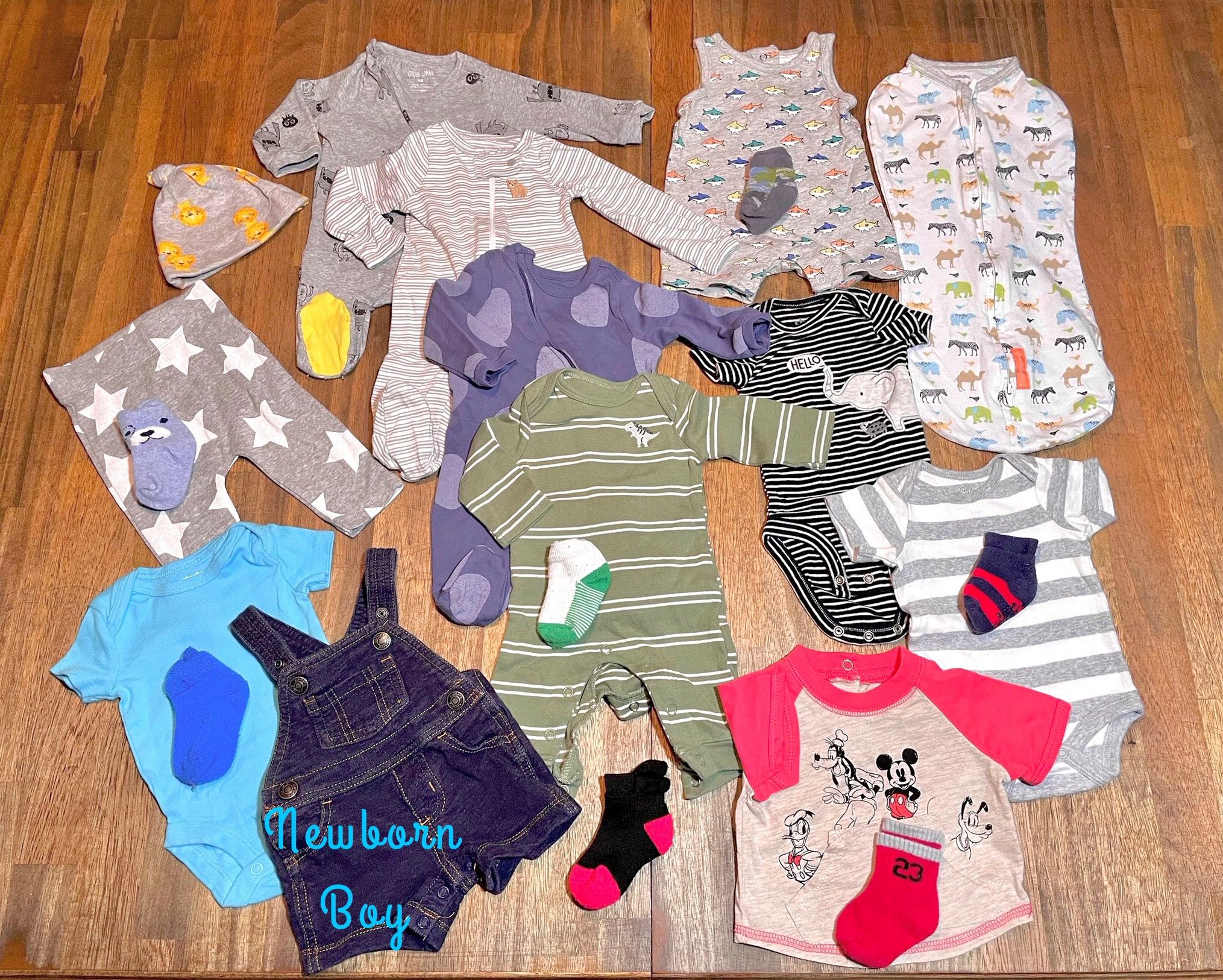 Baby Boy Clothes. Size Newborn.Set #1