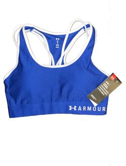 NWT Under Armour Medium Support Racerback Sports Bra Royal Blue size M