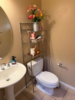 Over the toilet storage rack