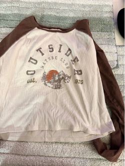 Brown cropped long sleeve