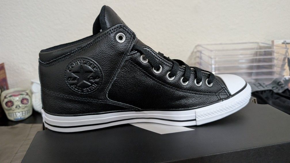Leather Chucks Chuck Taylors Black Converse 