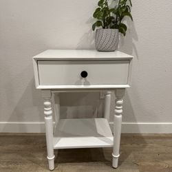 SPLENDID nightstand - end table - white - one drawer - guest room - delivery available