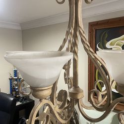 Brown antique chandelier lamp