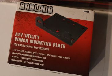 Badland ATV/Utility Winch Mounting Plate 60522, New in Box