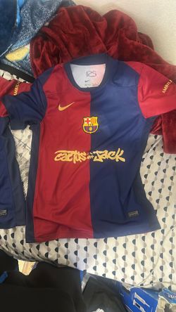 Barcelona Jersey’s Size Medium And Large (Cactus Jack & Spotify 