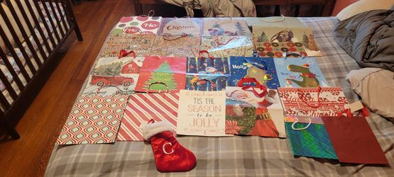 Christmas Gift Bags & Stocking Lot - $10