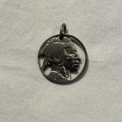 Indian Head Nickel Cut Coin Pendant