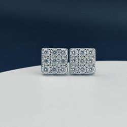 Moissanite & 925 Sterling Silver Earrings - Men or Women