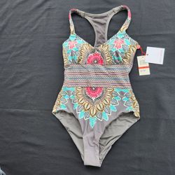 Red Carter Designer One Piece Swimsuit Bathing Suit 