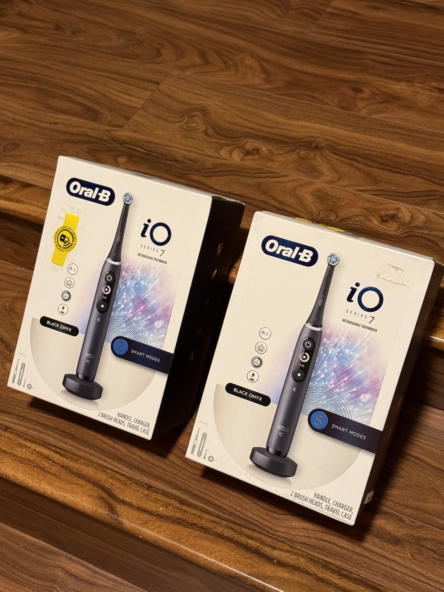 Oral-B iO Series 7 Electric Toothbrush and 2 Replacement Brush Heads, Black, NEW, price for each