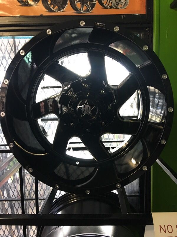 HD Luxx 20x12 Black Milled off road wheels and tires