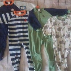 Boys Footed fleece Sleepers 