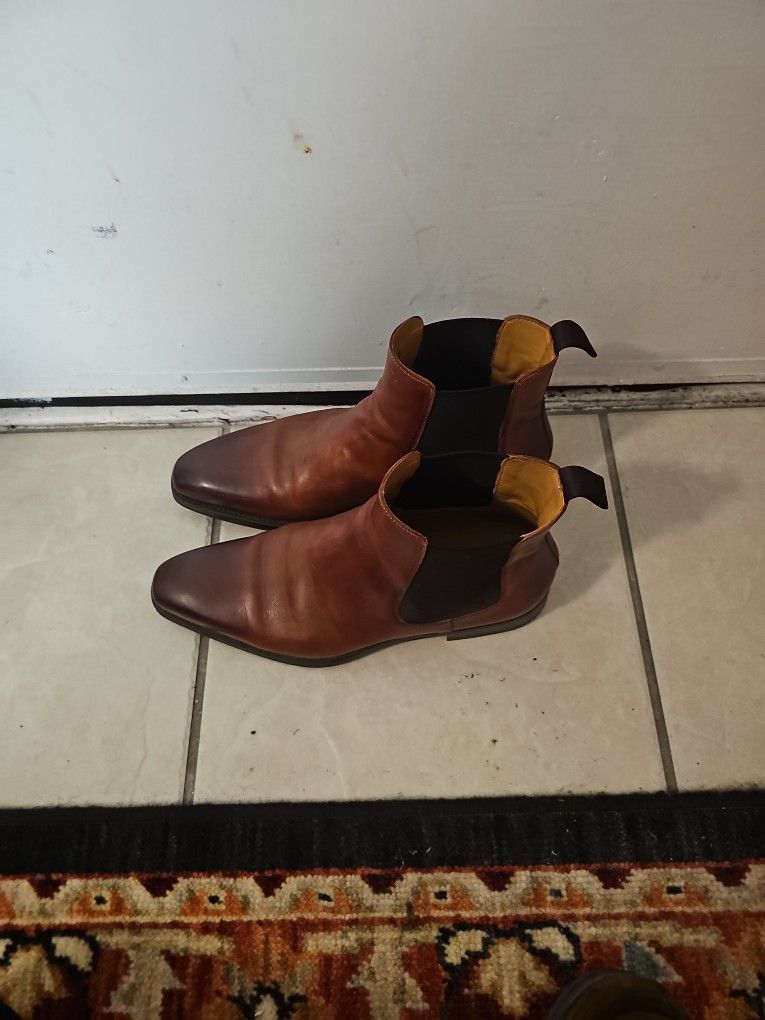 MEN'S ITALIAN MADE MAGNINI DRESS BOOTS SIZE 9 BROWN COLOR