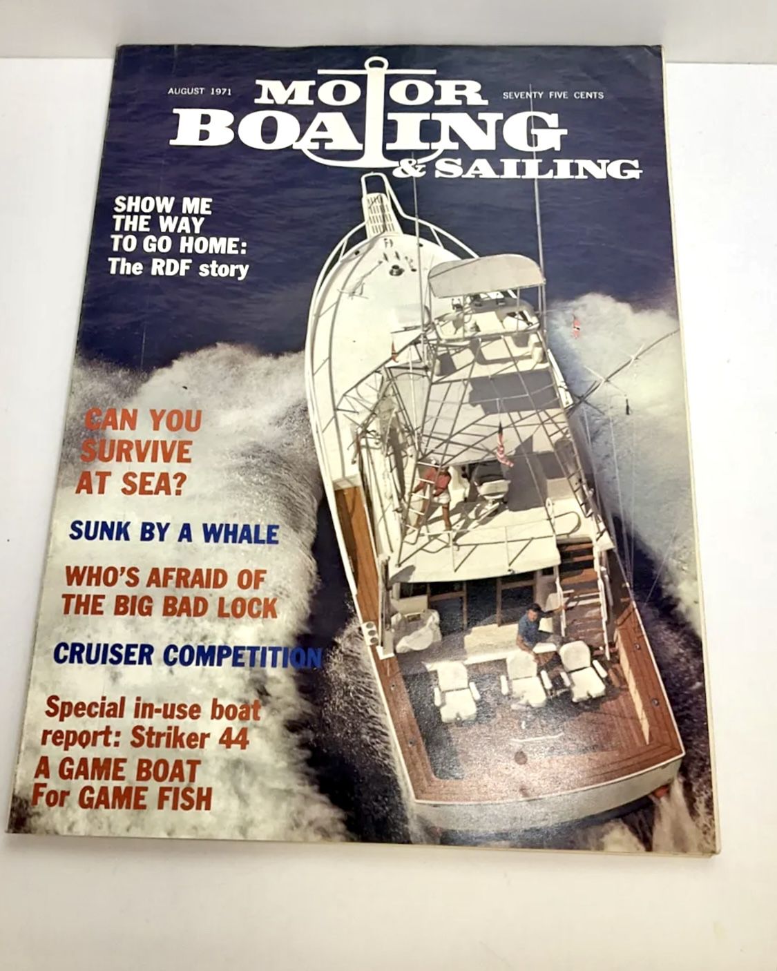Vintage August 1971 Motor Boating & Sailing Magazine, 136 Pages