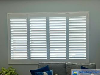 Bright Window Style with Plantation Shutters – Call/Text 909-681-7003