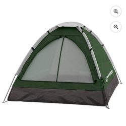 Wakeman Outdoors 2 Person Camping Tent with Rain Fly and Carry Bag for Camp Festivals or Beach, Green