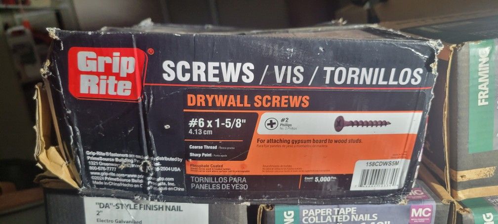 25lb Box of 1 5/8" Drywall Screws