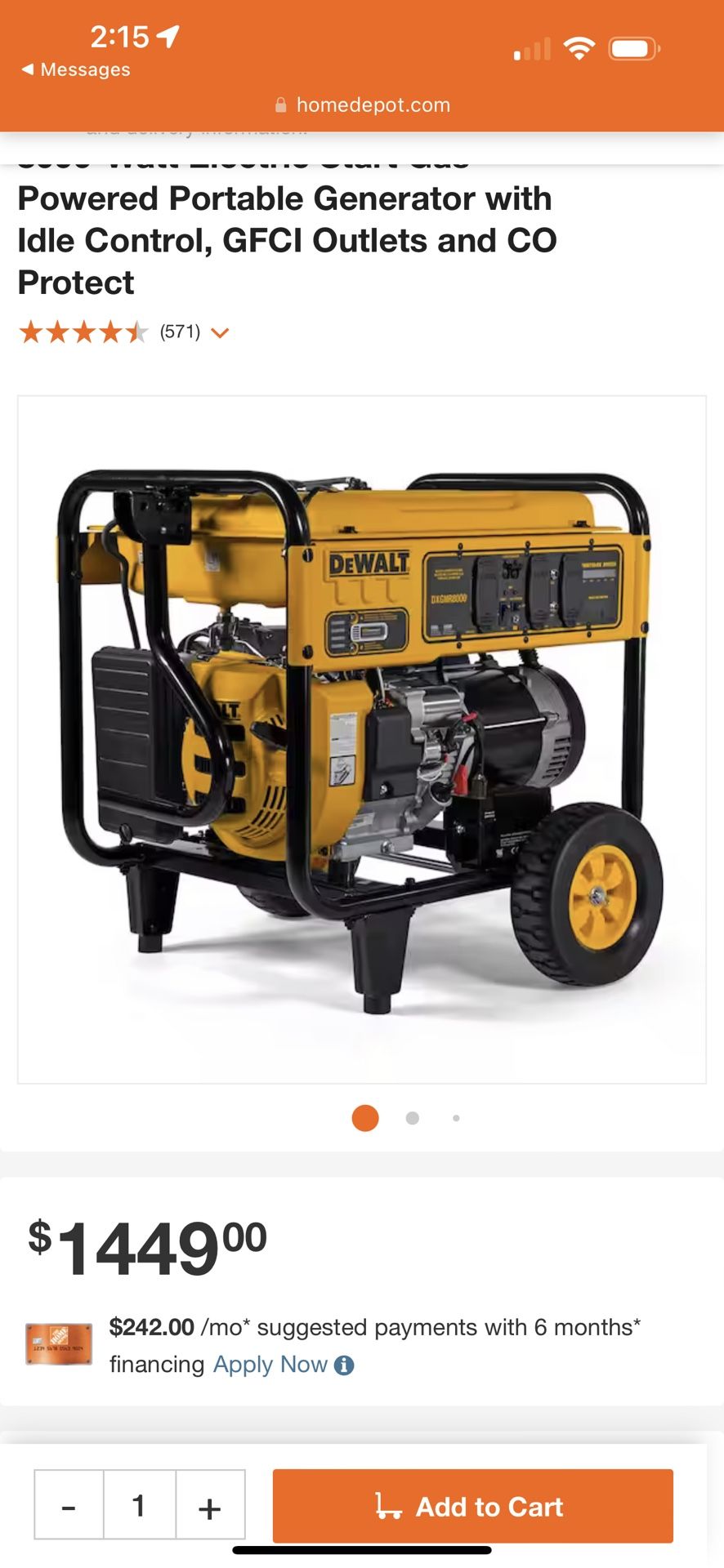 Dewalt Generator 