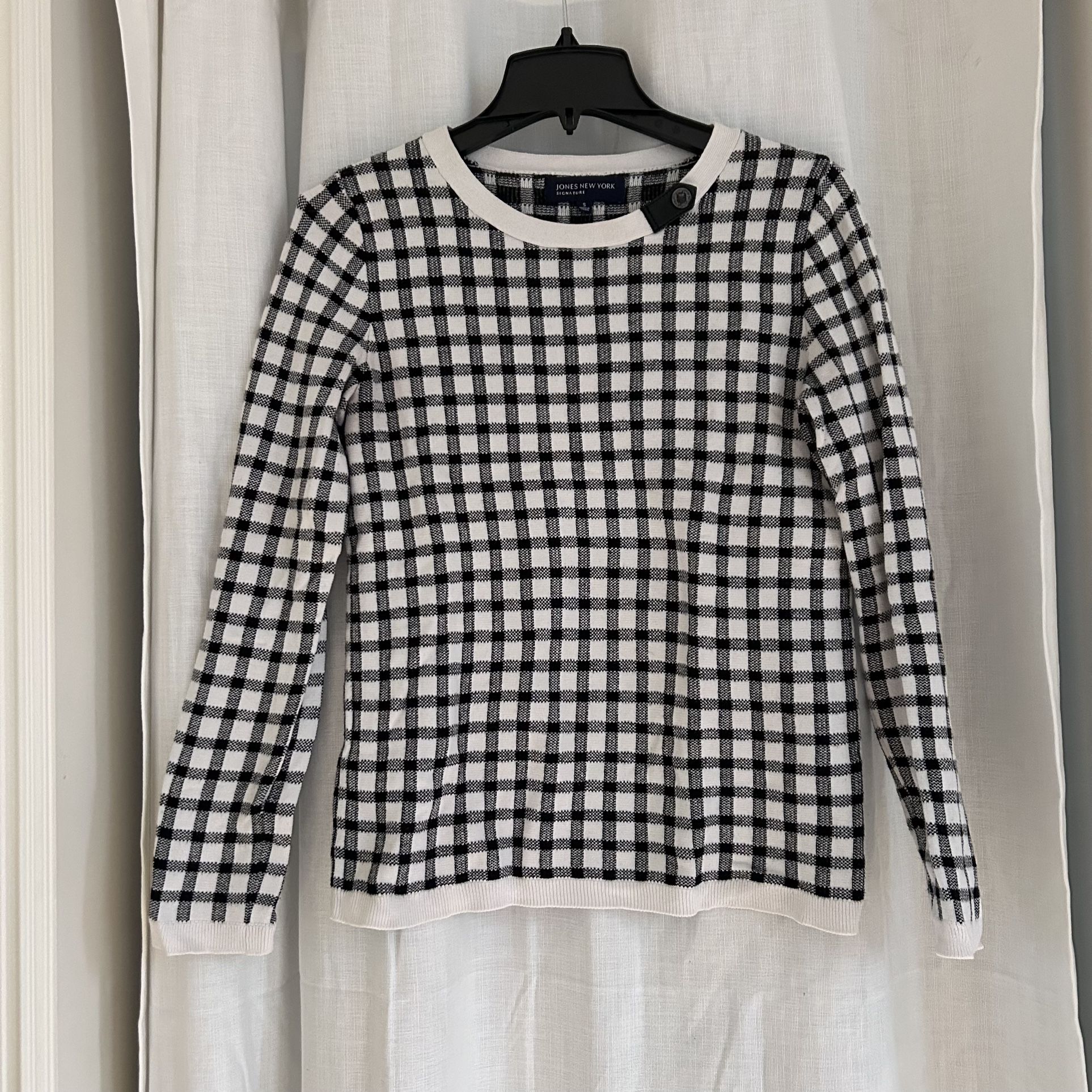 Jones New York Checkered Sweater - Size S