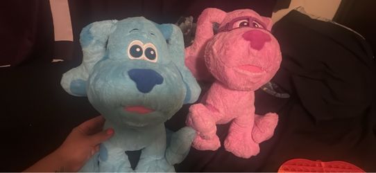 Blue and Magenta plushies