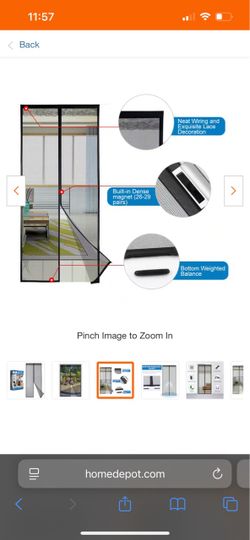 Bug screen for door