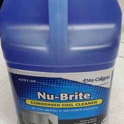 Nu-Brite Condenser Coil Cleaner, 1 gal Bottle, Blue