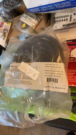 Black PVC Washing Machine Hose 5ft