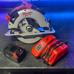 M18 18V Brushless Cordless 7-1/4 in. Circular Saw+Battery+Charger