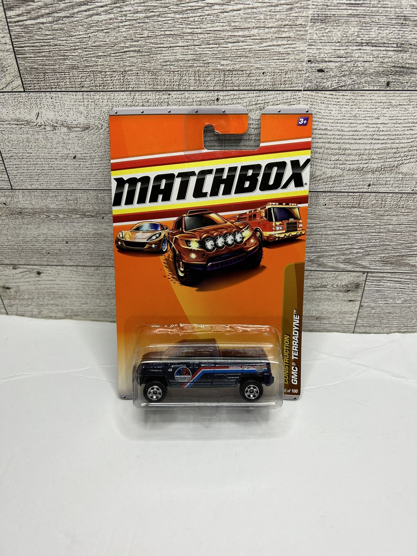 Matchbox Blue ‘2009 GMC Terradyne Construction Pickup Truck • Die Cast Metal • Made in Thailand