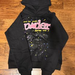 Black And Pink Sp5der Hoodie