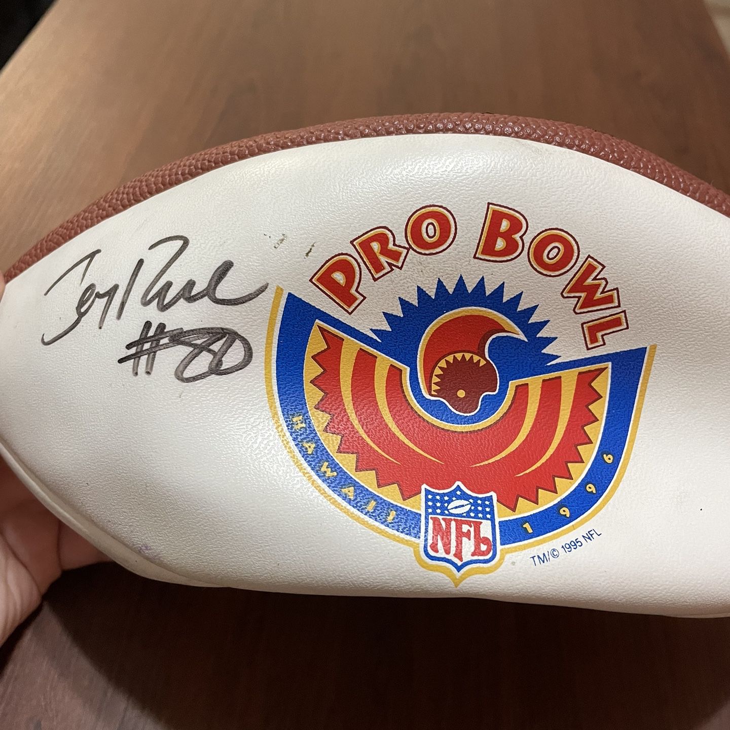 95 Pro Bowl Football Signed By Jerry Rice