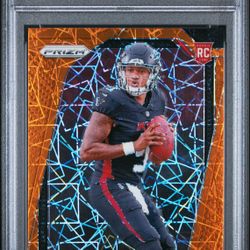 2024 Prizm Michael Penix Jr Orange Lazer #378 PSA 10 Atlanta Falcons 
