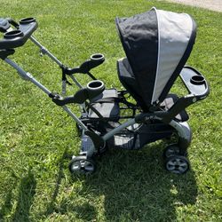 new just assembled babytrend universal sit and stand 